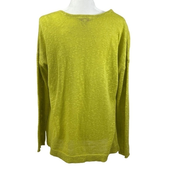 Ten-oh-8 Woman’s Size XL Lime Green & White Star Knit Sweater Pullover Top - Picture 4 of 9